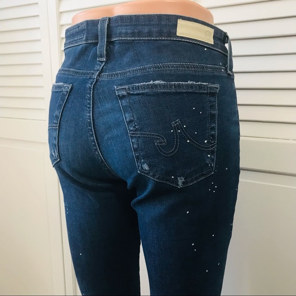 AG ADRIANO GOLDSCHMIED Blue Distressed The Legging Ankle Skinny Jeans Size 27R - Picture 5 of 10